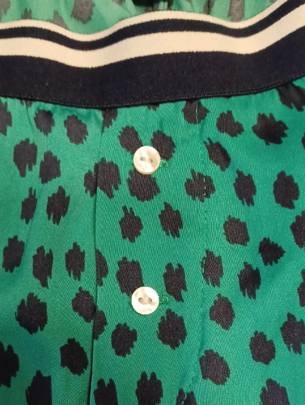aerie Teal Printed Sleep Shorts with Navy Waistband Size Large - Picture 3 of 8